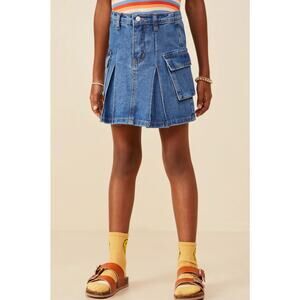 Hayden‎ Girl Pleated Cargo Skirt | Denim NWT size XL